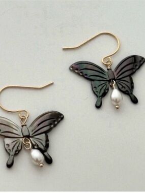 Tramps & Thieves Maris Butterfly Mother of Pearl Earrings